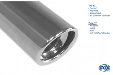 Preview: FOX | Endschalldämpfer Ausgang rechts/links - 1x100 Typ 25