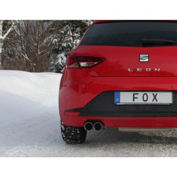 Preview: FOX | Seat Leon 5F Endschalldämpfer einseitig - 2x80 Typ 25