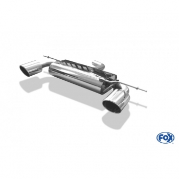 Preview: FOX | Endschalldämpfer Ausgang rechts/links Ø55mm - 129x106 Typ 32